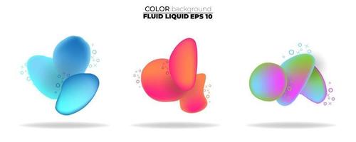 fluid shape vector set. gradient liquid with neon colors, item for the design of a logo, flyer, persentation, gift card,  Poster on wall,  landing page, ,coverbook,  banner, social media posted