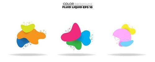 fluid shape vector set. gradient liquid with neon colors, item for the design of a logo, flyer, persentation, gift card,  Poster on wall,  landing page, facebook,  banner, social media posted