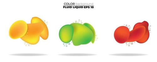 fluid shape vector set. gradient liquid with neon colors, item for the design of a logo, flyer, persentation, gift card,  Poster on wall,  landing page, facebook,  banner, social media posted