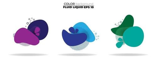 fluid shape vector set. gradient liquid with neon colors, item for the design of a logo, flyer, persentation, gift card,  Poster on wall,  landing page, facebook,  banner, social media posted