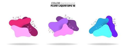 fluid shape vector set. gradient liquid with neon colors, item for the design of a logo, flyer, persentation, gift card,  Poster on wall,  landing page, facebook,  banner, social media posted