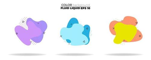 fluid shape vector set. gradient liquid with neon colors, item for the design of a logo, flyer, persentation, gift card,  Poster on wall,  landing page, facebook,  banner, social media posted