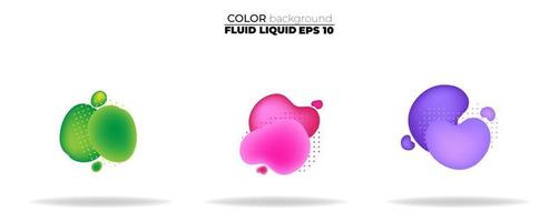 fluid shape vector set. gradient liquid with neon colors, item for the design of a logo, flyer, persentation, gift card,  Poster on wall,  landing page, facebook,  banner, social media posted