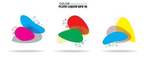 fluid shape vector set. gradient liquid with neon colors, item for the design of a logo, flyer, persentation, gift card,  Poster on wall,  landing page, facebook,  banner, social media posted