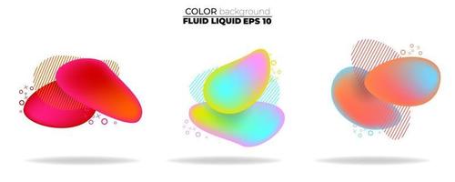 fluid shape vector set. gradient liquid with neon colors, item for the design of a logo, flyer, persentation, gift card,  Poster on wall,  landing page, facebook,  banner, social media posted