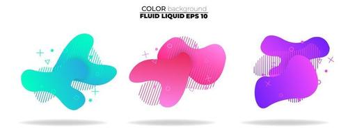 fluid shape vector set. gradient liquid with neon colors, item for the design of a logo, flyer, persentation, gift card,  Poster on wall,  landing page, ,coverbook,  banner, social media posted