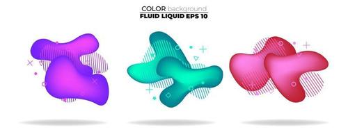 fluid shape vector set. gradient liquid with neon colors, item for the design of a logo, flyer, persentation, gift card,  Poster on wall,  landing page, facebook,  banner, social media posted