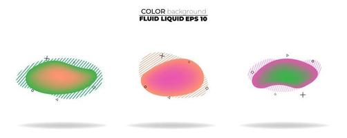 fluid shape vector set. gradient liquid with neon colors, item for the design of a logo, flyer, persentation, gift card,  Poster on wall,  landing page, ,coverbook,  banner, social media posted