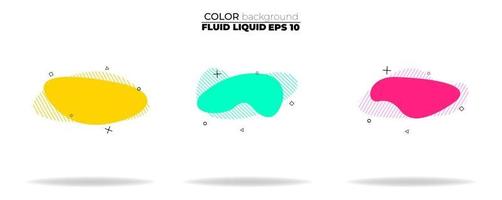 fluid shape vector set. gradient liquid with neon colors, item for the design of a logo, flyer, persentation, gift card,  Poster on wall,  landing page, facebook,  banner, social media posted