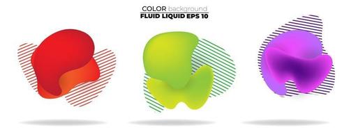 fluid shape vector set. gradient liquid with neon colors, item for the design of a logo, flyer, persentation, gift card,  Poster on wall,  landing page, facebook,  banner, social media posted