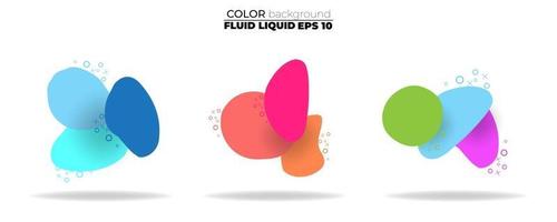 fluid shape vector set. gradient liquid with neon colors, item for the design of a logo, flyer, persentation, gift card,  Poster on wall,  landing page, facebook,  banner, social media posted