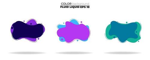 fluid shape vector set. gradient liquid with neon colors, item for the design of a logo, flyer, persentation, gift card,  Poster on wall,  landing page, facebook,  banner, social media posted