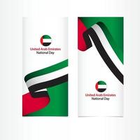 Ilustración de diseño de plantilla de vector de celebración del día nacional de Emiratos Árabes Unidos