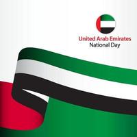 Ilustración de diseño de plantilla de vector de celebración del día nacional de Emiratos Árabes Unidos