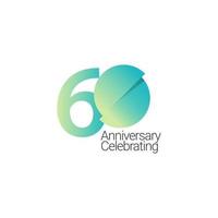 60 Years Anniversary Celebrating Vector Template Design Illustration