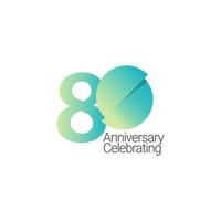 80 Years Anniversary Celebrating Vector Template Design Illustration