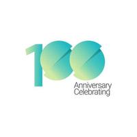 Ilustración de diseño de plantilla de vector de celebración de aniversario de 100 años