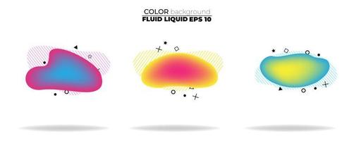 fluid shape vector set. gradient liquid with neon colors, item for the design of a logo, flyer, persentation, gift card,  Poster on wall,  landing page, ,coverbook,  banner, social media posted