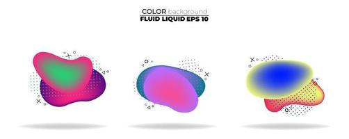 fluid shape vector set. gradient liquid with neon colors, item for the design of a logo, flyer, persentation, gift card,  Poster on wall,  landing page, facebook,  banner, social media posted