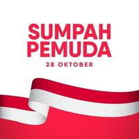 Sumpah Pemuda Celebration Vector Template Design Illustration