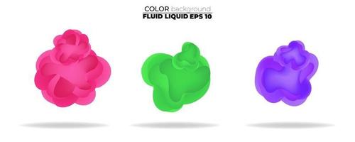 fluid shape vector set. gradient liquid with neon colors, item for the design of a logo, flyer, persentation, gift card,  Poster on wall,  landing page, ,coverbook,  banner, social media posted