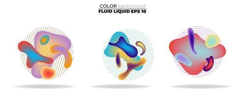 fluid shape vector set. gradient liquid with neon colors, item for the design of a logo, flyer, persentation, gift card,  Poster on wall,  landing page, ,coverbook,  banner, social media posted