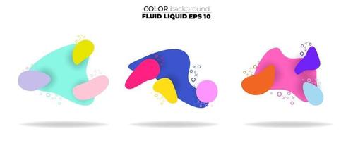 fluid shape vector set. gradient liquid with neon colors, item for the design of a logo, flyer, persentation, gift card,  Poster on wall,  landing page, ,coverbook,  banner, social media posted