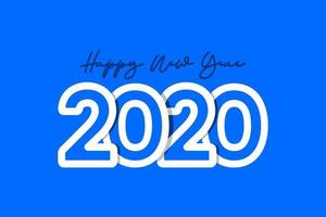 feliz año nuevo 2020 celebración vector plantilla diseño ilustración