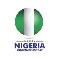 Happy Nigeria Independence Day Vector Template Design Illustration