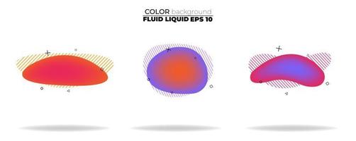 fluid shape vector set. gradient liquid with neon colors, item for the design of a logo, flyer, persentation, gift card,  Poster on wall,  landing page, ,coverbook,  banner, social media posted