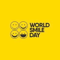 Ilustración de diseño de plantilla de vector de celebraciones del día mundial de la sonrisa