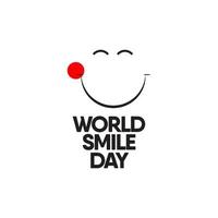 World Smile Day Celebrations Vector Template Design Illustration