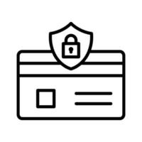 Credit Card Locked Icon vector