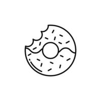 icono de donut dulce vector