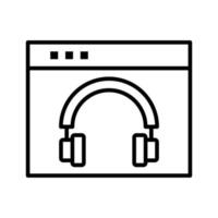 Web Headphones Icon vector