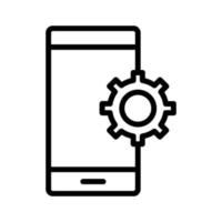 Mobile Settings Icon vector