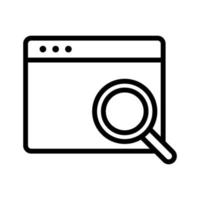 icono de búsqueda de sitio web vector