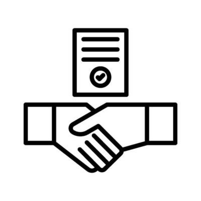 1334 stick figure handshake Royalty Free Vector Image