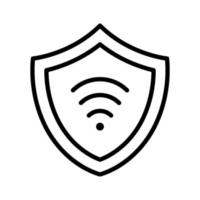 icono de protección wifi vector