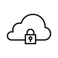 icono de seguridad en la nube vector