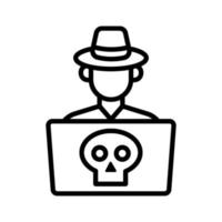 icono de vector de hacker