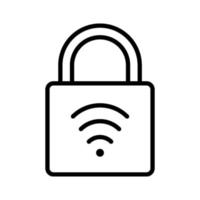 icono de wifi bloqueado vector