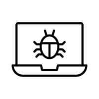 Laptop Bug Icon vector