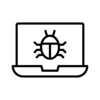 Laptop Bug Icon vector