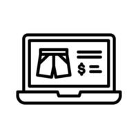 icono de compras online vector