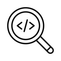 icono de código de búsqueda vector