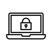 Locked Laptop Icon vector