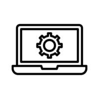 Laptop Settings Icon vector