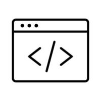 icono de programación web vector