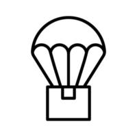 Parachute Delivery Icon vector